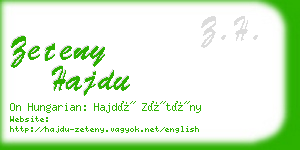 zeteny hajdu business card